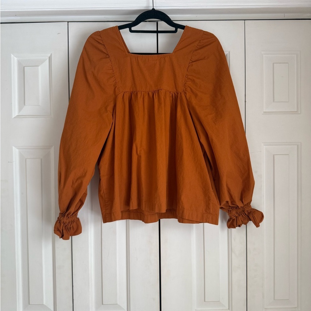 Happy X Nature Women’s Kate Hudson Juliet Blouse Top Orange Boho Feminine Size M - Picture 5 of 5